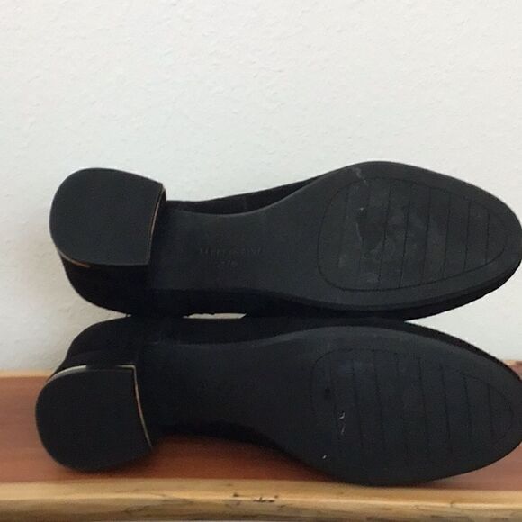 Kenneth Cole Women's Black Suede Edina Ankle Bootie Chunky Block Heels Boots, - Picture 5 of 9